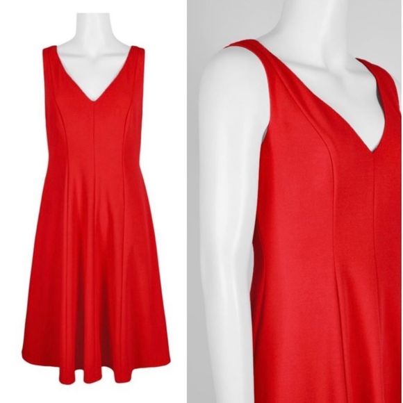 MODAMIX by Brandon Thomas,Size 2X, Scuba Tank Dress, Womens Sleeveless vneck NWT - Picture 2 of 16